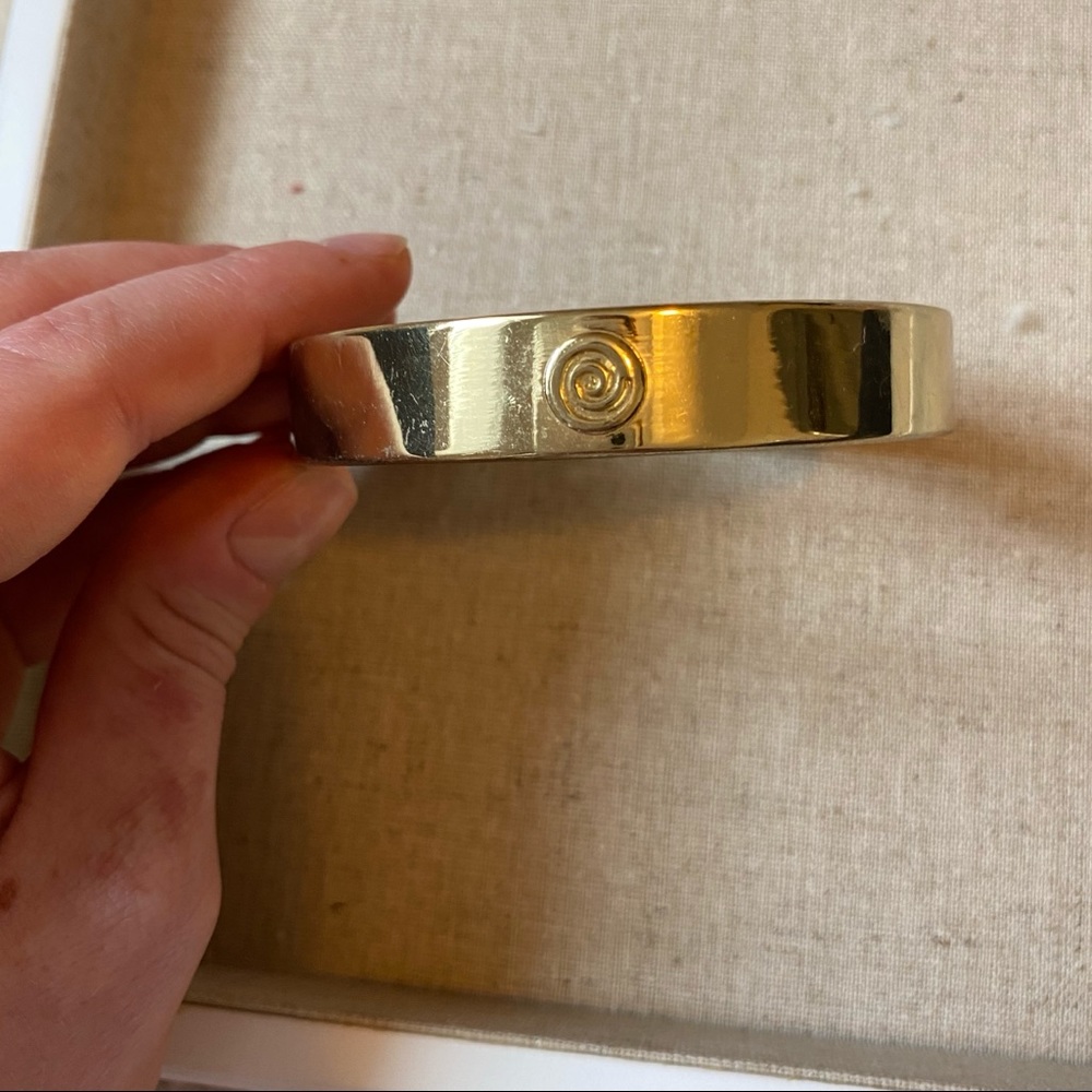 Gold Bangle With Rose Detailing